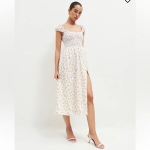 Reformation Tavi Linen Dress - Adagio - Large